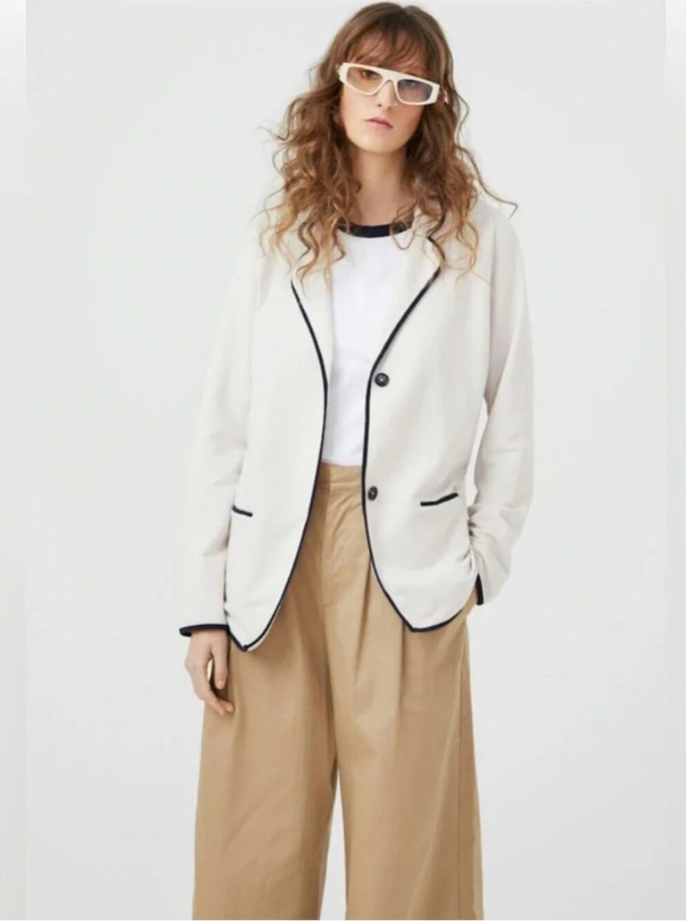 Kule Syd Blazer Cream XL Cotton